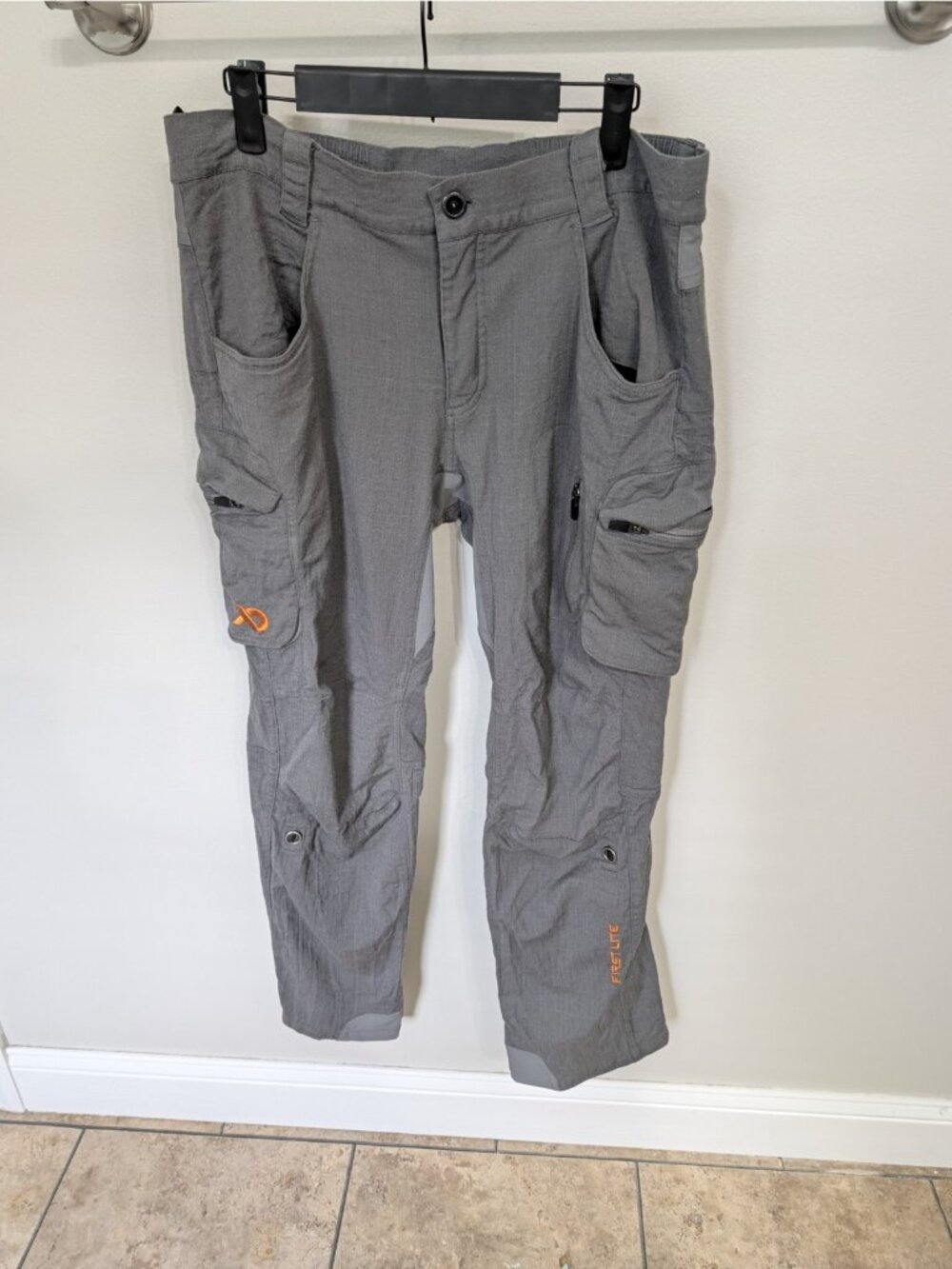 First Lite Obsidian Pants Mens Large Gray Wool Ripstop Hunting